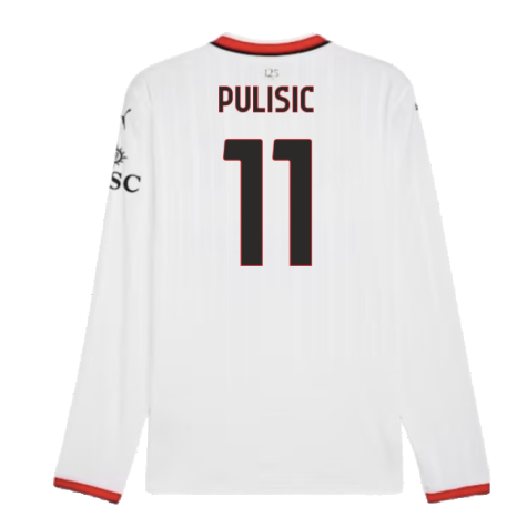 2024-2025 AC Milan Away Long Sleeve Shirt (Pulisic 11)