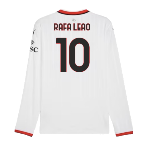 2024-2025 AC Milan Away Long Sleeve Shirt (Rafa Leao 10)