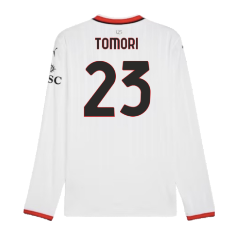 2024-2025 AC Milan Away Long Sleeve Shirt (Tomori 23)