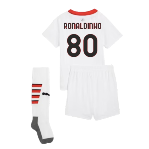 2024-2025 AC Milan Away Mini Kit (Ronaldinho 80)