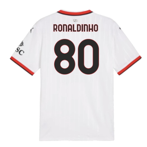 2024-2025 AC Milan Away Shirt (Ronaldinho 80)