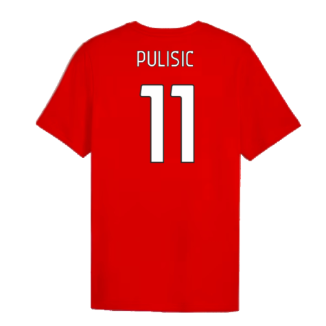 2024-2025 AC Milan ftblCulture Tee (Red) (Pulisic 11)