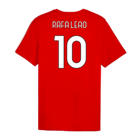 2024-2025 AC Milan ftblCulture Tee (Red) (Rafa Leao 10)