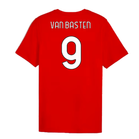 2024-2025 AC Milan ftblCulture Tee (Red) (Van Basten 9)
