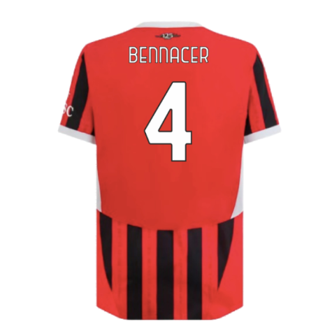 2024-2025 AC Milan Home Authentic Shirt (Bennacer 4)