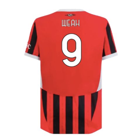 2024-2025 AC Milan Home Authentic Shirt (Weah 9)
