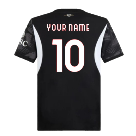 2024-2025 AC Milan Home Goalkeeper Shirt (Black) (Your Name)