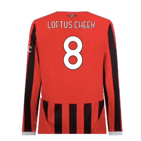 2024-2025 AC Milan Home Long Sleeve Shirt (Loftus Cheek 8)