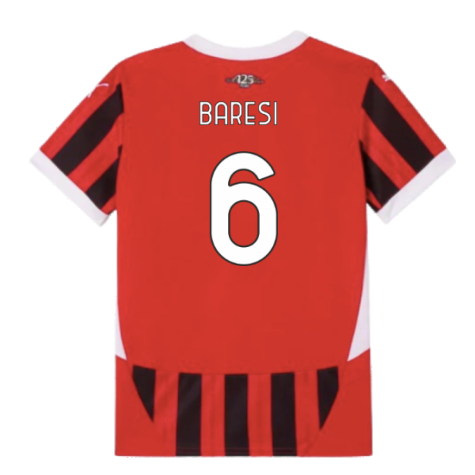 2024-2025 AC Milan Home Shirt (Kids) (Baresi 6)