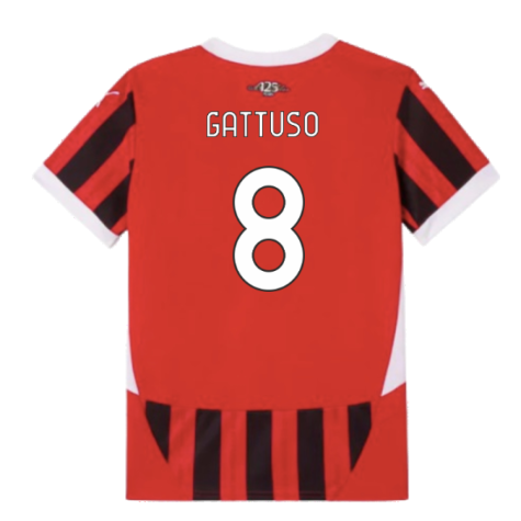 2024-2025 AC Milan Home Shirt (Kids) (Gattuso 8)