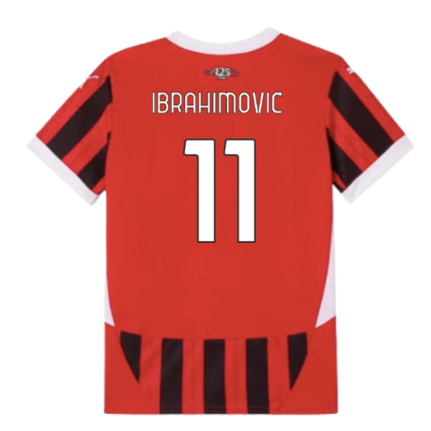 2024-2025 AC Milan Home Shirt (Kids) (Ibrahimovic 11)