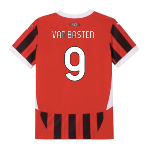 2024-2025 AC Milan Home Shirt (Kids) (Van Basten 9)