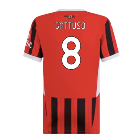 2024-2025 AC Milan Home Shirt (Womens) (Gattuso 8)