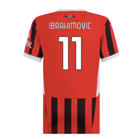 2024-2025 AC Milan Home Shirt (Womens) (Ibrahimovic 11)