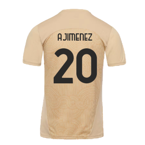 2024-2025 AC Milan Pre-Match Shirt (Putty) (A.Jimenez 20)