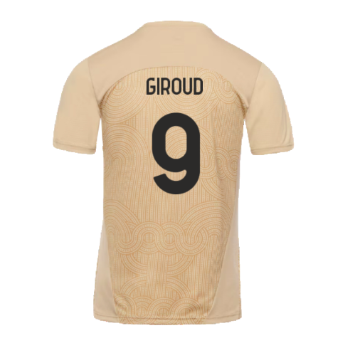 2024-2025 AC Milan Pre-Match Shirt (Putty) (Giroud 9)