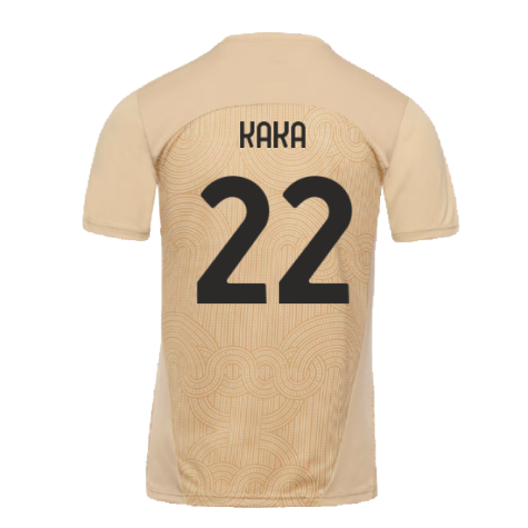 2024-2025 AC Milan Pre-Match Shirt (Putty) (Kaka 22)