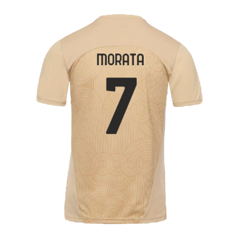 2024-2025 AC Milan Pre-Match Shirt (Putty) (Morata 7)