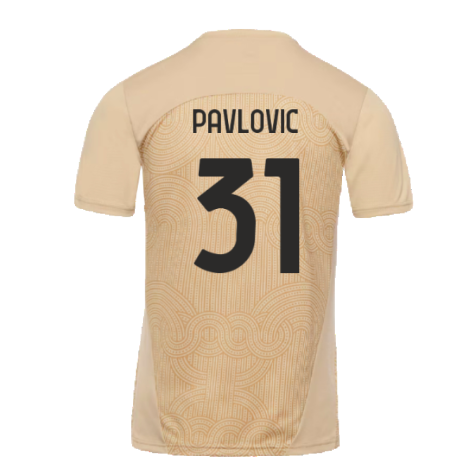 2024-2025 AC Milan Pre-Match Shirt (Putty) (Pavlovic 31)