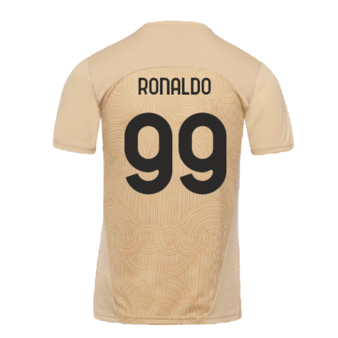 2024-2025 AC Milan Pre-Match Shirt (Putty) (Ronaldo 99)