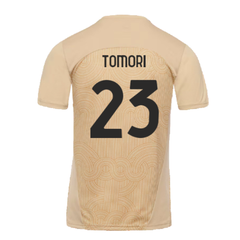 2024-2025 AC Milan Pre-Match Shirt (Putty) (Tomori 23)