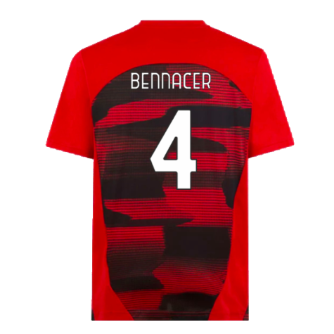 2024-2025 AC Milan Prematch SS Shirt (Red) (Bennacer 4)
