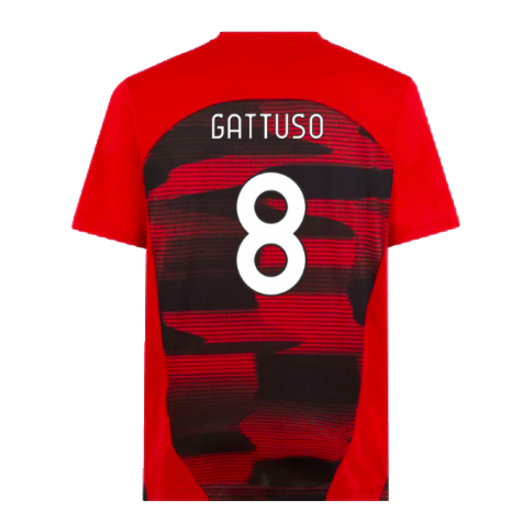 2024-2025 AC Milan Prematch SS Shirt (Red) (Gattuso 8)