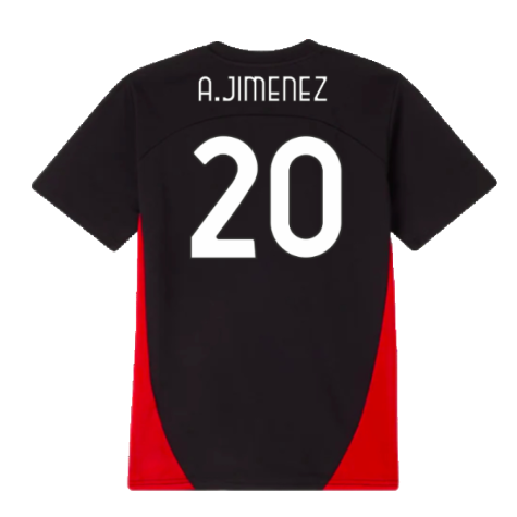 2024-2025 AC Milan Training Shirt (Black) - Kids (A.Jimenez 20)