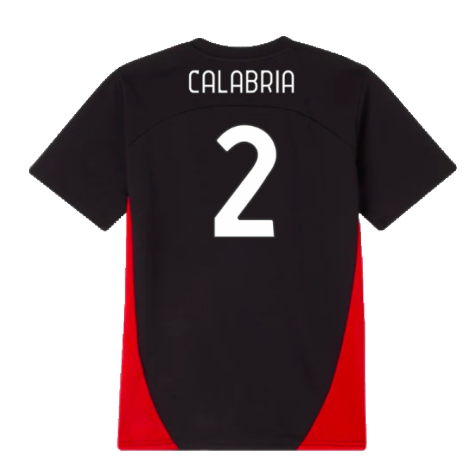 2024-2025 AC Milan Training Shirt (Black) - Kids (Calabria 2)