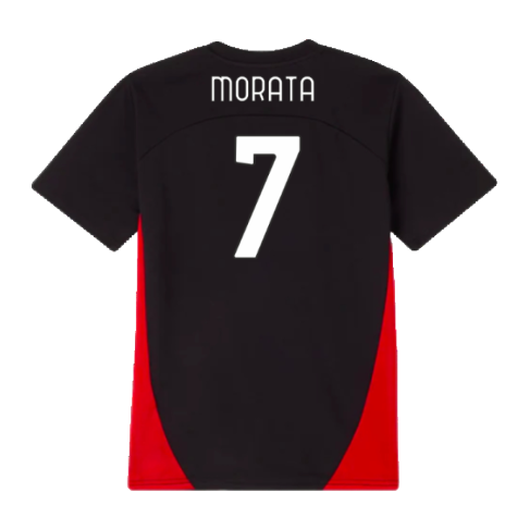 2024-2025 AC Milan Training Shirt (Black) - Kids (Morata 7)