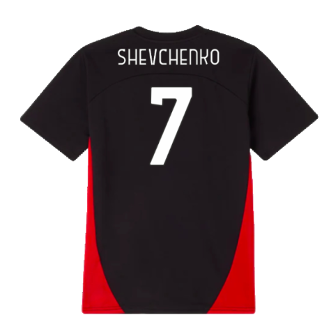 2024-2025 AC Milan Training Shirt (Black) - Kids (Shevchenko 7)