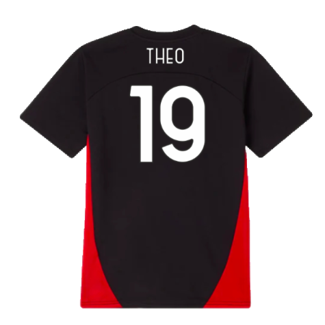 2024-2025 AC Milan Training Shirt (Black) - Kids (Theo 19)