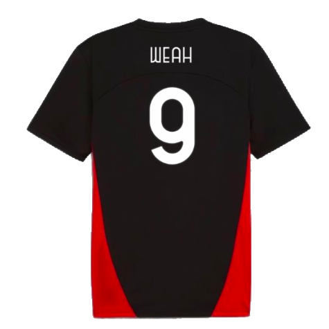 2024-2025 AC Milan Training Shirt (Black) (Weah 9)