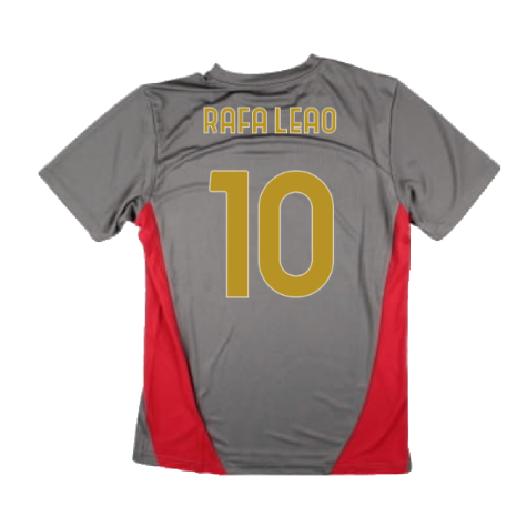 2024-2025 AC Milan Training Shirt (Grey) (Rafa Leao 10)