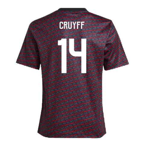 2024-2025 Ajax Pre Match Shirt (Black) - Kids (Cruyff 14)