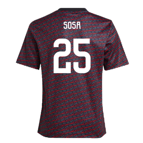 2024-2025 Ajax Pre Match Shirt (Black) - Kids (Sosa 25)