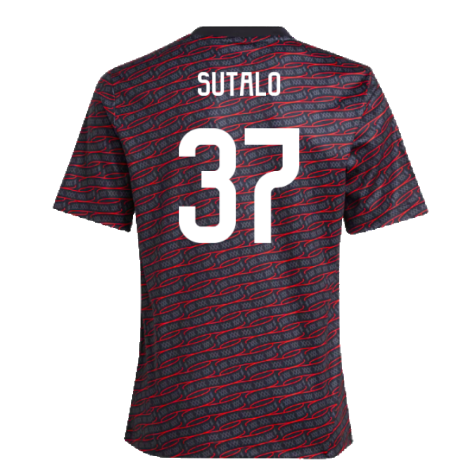 2024-2025 Ajax Pre Match Shirt (Black) - Kids (Sutalo 37)