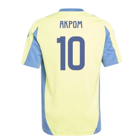 2024-2025 Ajax Training Jersey (Pulse Yellow) - Kids (Akpom 10)