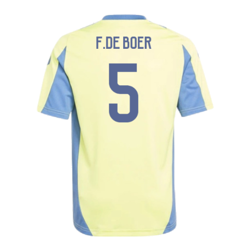 2024-2025 Ajax Training Jersey (Pulse Yellow) - Kids (F.De Boer 5)