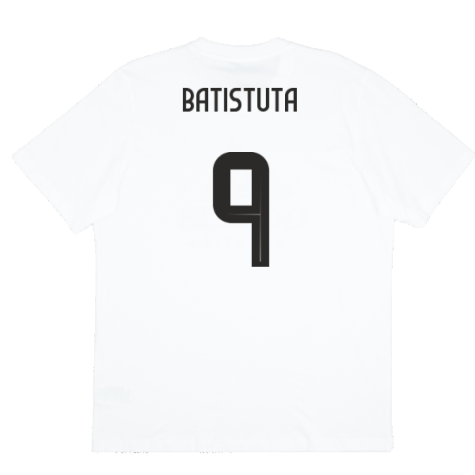 2024-2025 Argentina DNA Graphic Tee (White) (BATISTUTA 9)