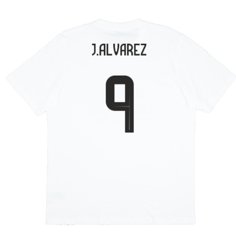 2024-2025 Argentina DNA Graphic Tee (White) (J.ALVAREZ 9)