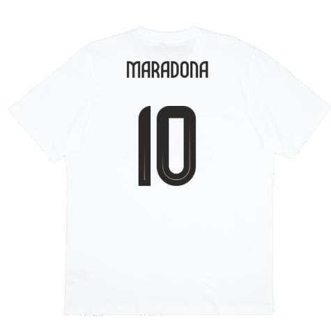 2024-2025 Argentina DNA Graphic Tee (White) (MARADONA 10)