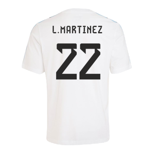 2024-2025 Argentina DNA Tee (White) (L.MARTINEZ 22)