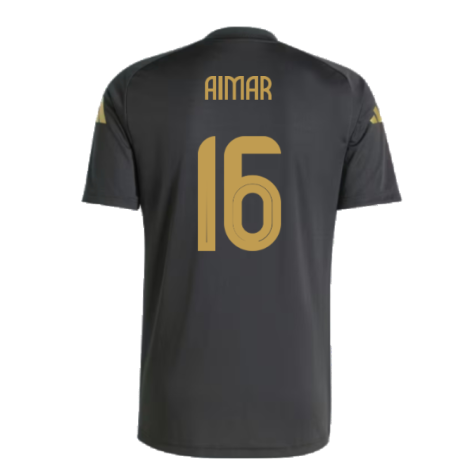 2024-2025 Argentina Pre-Match Shirt (Black) (AIMAR 16)