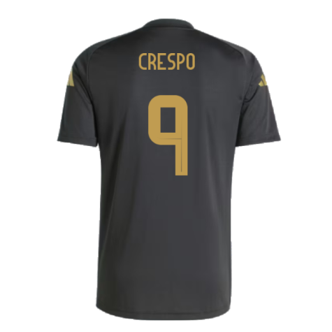 2024-2025 Argentina Pre-Match Shirt (Black) (CRESPO 9)