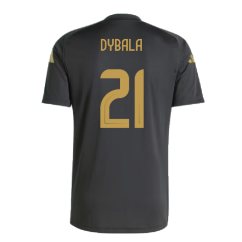 2024-2025 Argentina Pre-Match Shirt (Black) (DYBALA 21)