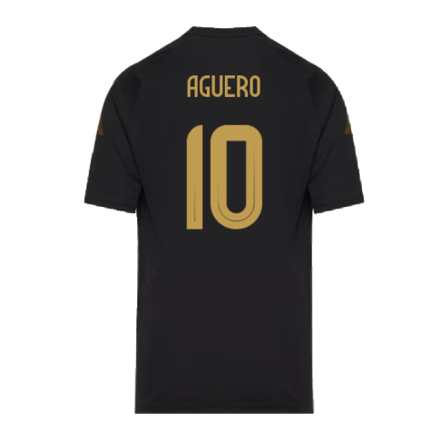 2024-2025 Argentina Pre-Match Shirt (Black) - Kids (AGUERO 10)