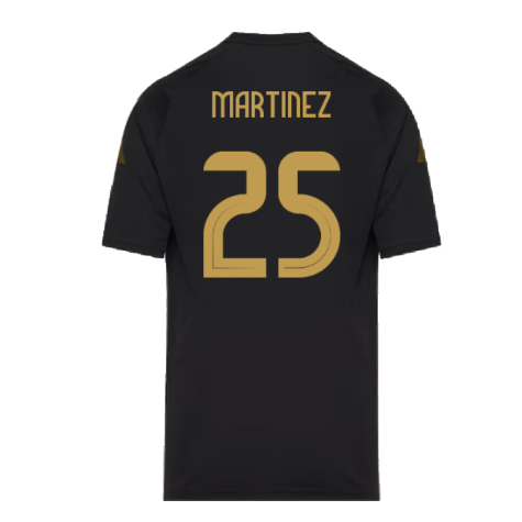 2024-2025 Argentina Pre-Match Shirt (Black) - Kids (MARTINEZ 25)