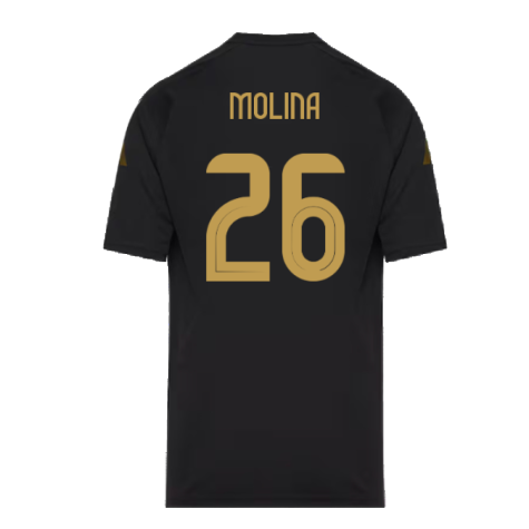 2024-2025 Argentina Pre-Match Shirt (Black) - Kids (MOLINA 26)