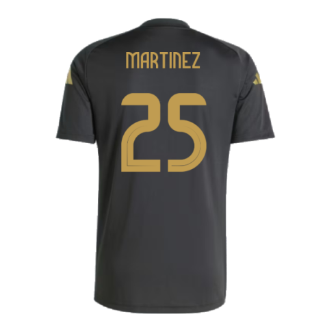 2024-2025 Argentina Pre-Match Shirt (Black) (MARTINEZ 25)